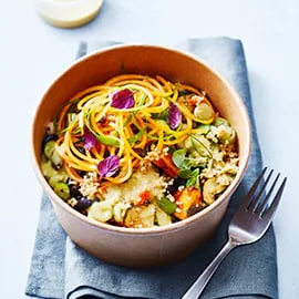 Couscous salade met zoete aardappel en yoghurt dressing (delivery)